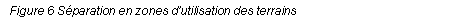 Text Box: Figure 6 Sparation en zones dutilisation des terrains