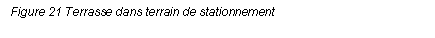 Text Box: Figure 21 Terrasse dans terrain de stationnement 