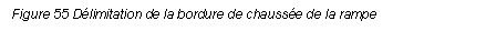 Text Box: Figure 55 Dlimitation de la bordure de chausse de la rampe