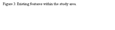 Text Box: Figure 3: Existing features within the study area.