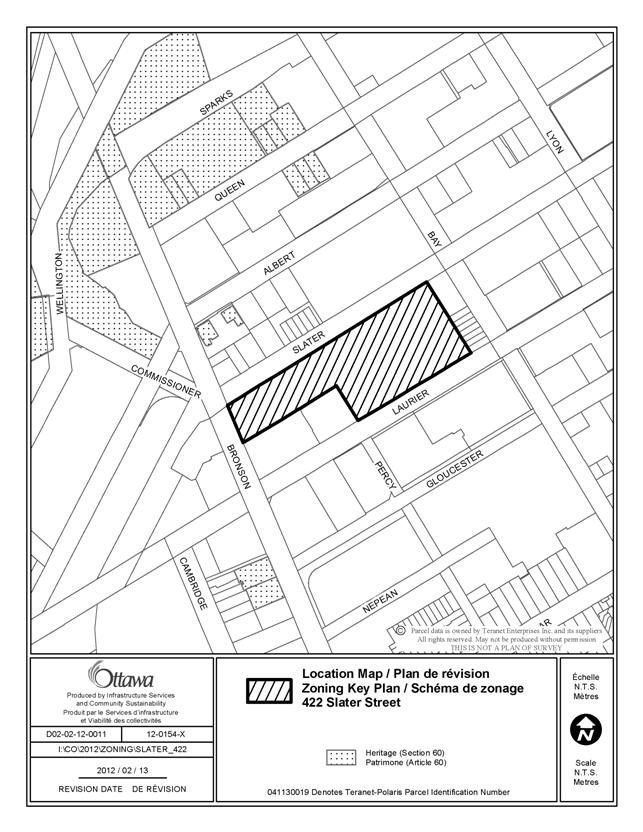 422 Slater Location Map