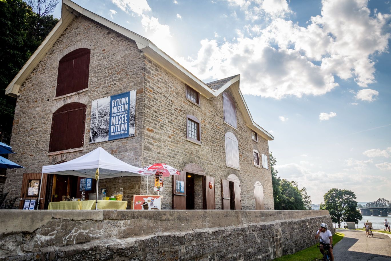 Ottawa's oldest stone building, built in 1827, nestled on the Rideau Canal.